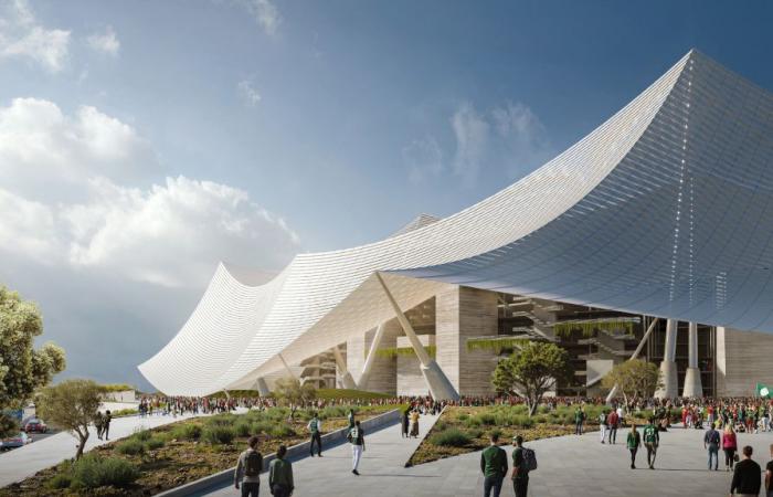 Casablanca, Stade Hassan II, par Oualalou+Choi et Populous