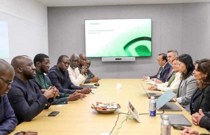 UNITED | PRESIDENT BASSIROU DIOMAYE FAYE VISITED THE NVIDIA COMPANY