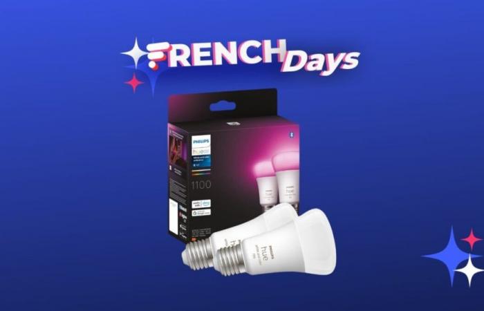 These 2 Philips Hue connected bulbs are only €60 for the French Days, it’s the perfect pack to complete a home automation installation