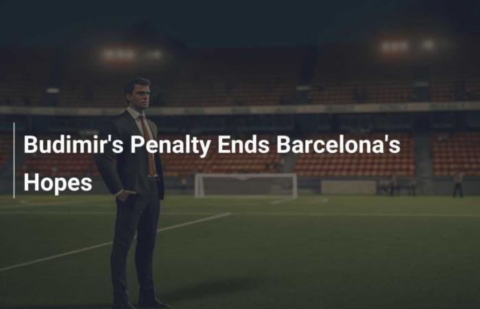 Budimir’s Penalty Ends Barcelona’s Hopes