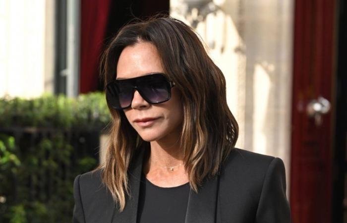 Victoria Beckham naked under her oversized blazer jacket, she plays the sensuality card