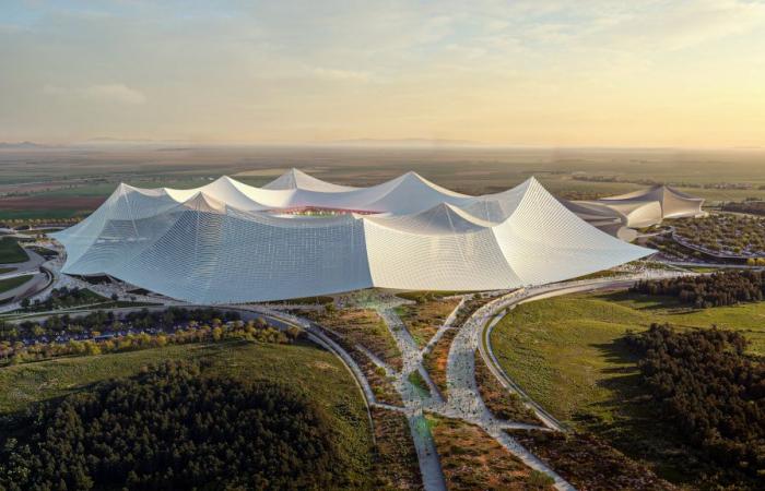 Casablanca, Stade Hassan II, par Oualalou+Choi et Populous