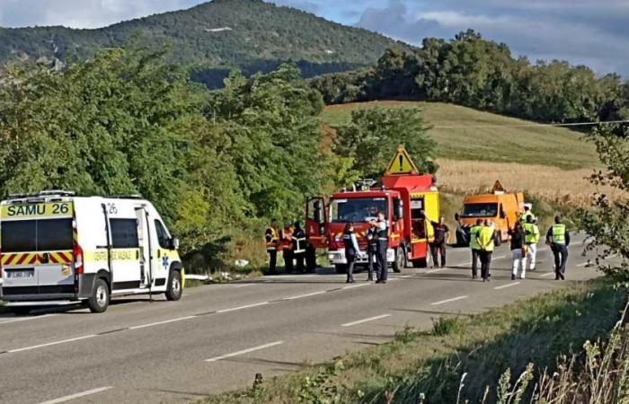 Drome. A motorist dies in a head-on collision