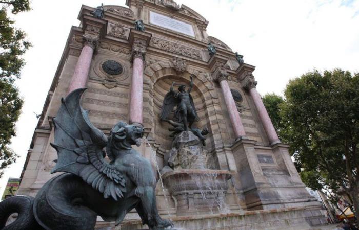 Paris: a record budget for the first advertising banner covering the restoration of a fountain