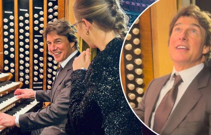 Tom Cruise has an impromptu organ lesson with Anna Lapwood at ‘Top Gun’ film…