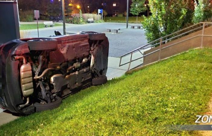 Accident in a parking lot of a leisure center in Quebec