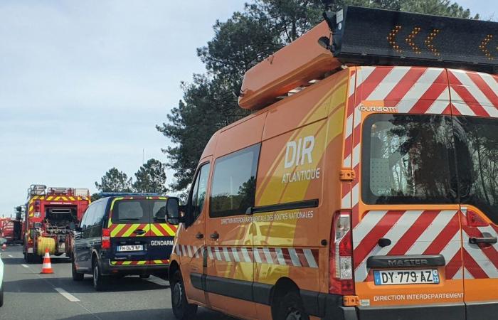 In Gironde, a 21-year-old motorist died in an accident on the A63: traffic is disrupted