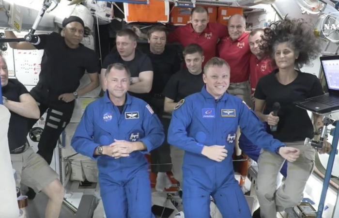 Stranded ISS astronauts welcome their new means of transportation