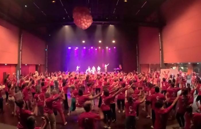 a dance challenge organized for Pink October