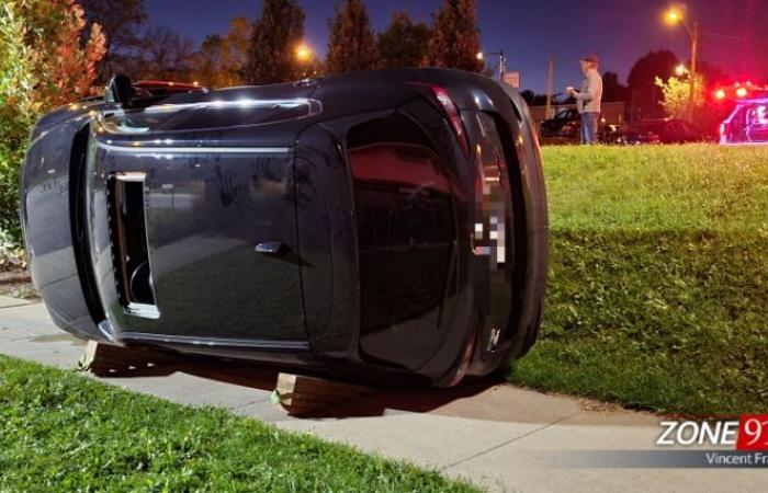 Accident in a parking lot of a leisure center in Quebec