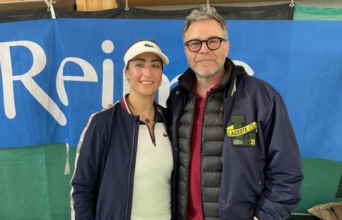 When the actor Guillaume de Tonquédec comes to support a player at the Reims Champagne Tennis Internationaux