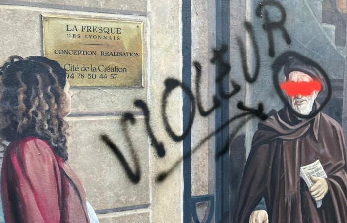 “Rapist”, the portrait of Abbé Pierre tagged on the Lyonnais fresco, “it had to happen”