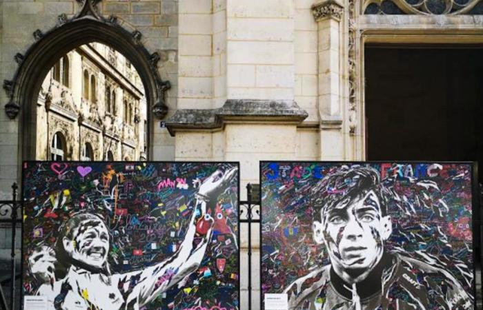 The faces of games, the free street-art exhibition by Jo Di Bona, to discover Place du Louvre