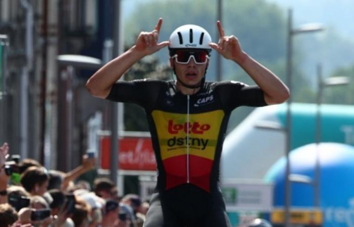 Arnaud De Lie brought his national colors to the summit and with force in Binche