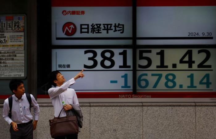 Asian stocks fall, oil continues to rise on Middle East risks