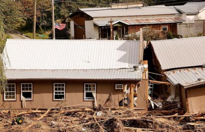 Hurricane Helene invades the American countryside