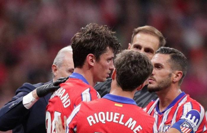 Atlético Madrid. Head trauma for Robin Le Normand, package for the Champions League