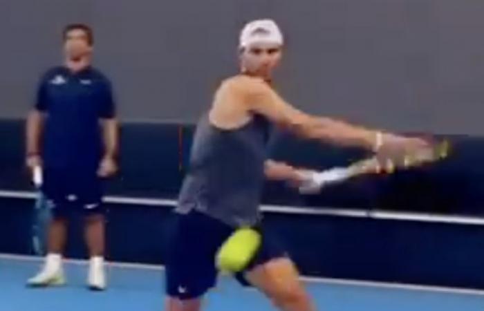 ATP, Videos > Rafael Nadal sends very heavy in training