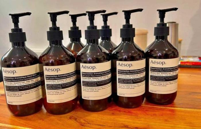 They sell empty bottles of Aesop luxury soap on Marketplace to make money