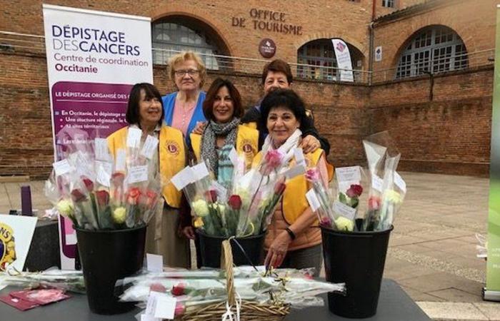 Montauban. Roses against breast cancer with the Lions-Club 3-Provinces and Pénélope