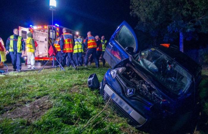 a fleeing driver searched by a drone after committing an impressive accident