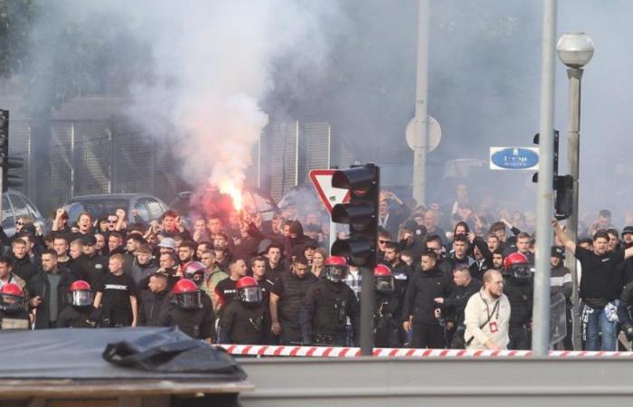 the arrival of the ultras to Anoeta is completed safely