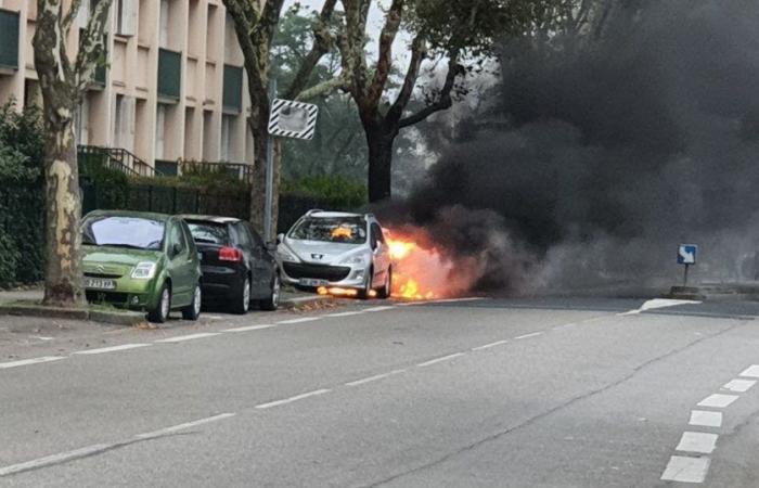 Metropolis of Lyon. Gathering in front of a high school in Vénissieux: incidents, fire and arrest