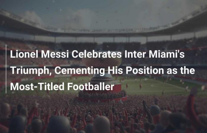 Lionel Messi Celebrates Inter Miami’s Triumph, Cementing His Position as the Most-Titled Footballer