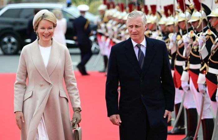 King Philippe of Belgium on a state visit to Lille on October 16