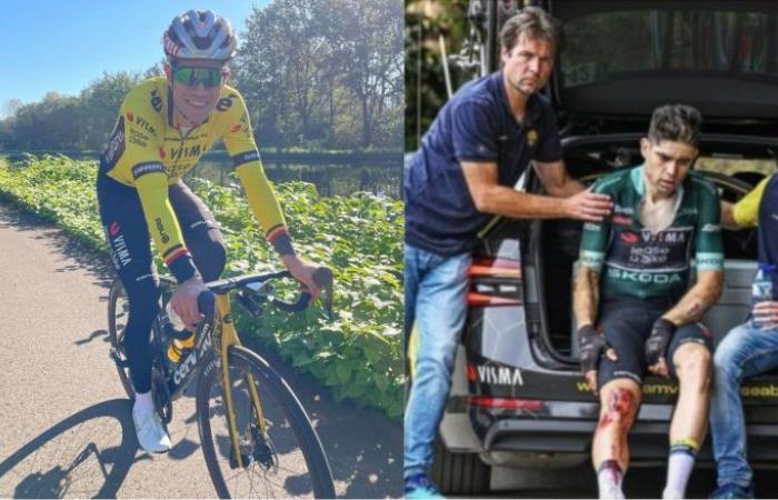 Cycling. Road – More than a month after his fall, Wout Van Aert is back on a bike