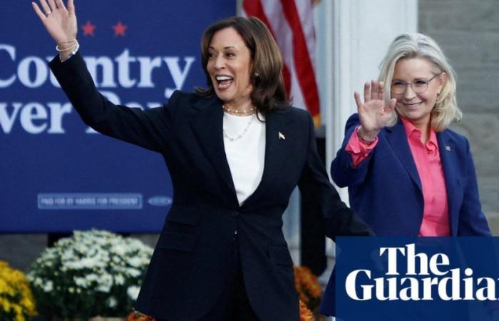 Liz Cheney campaigns with Harris and urges voters to reject Trump’s ‘cruelty’ | US elections 2024