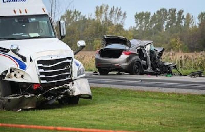 Serious road accident in Saint-Rémi