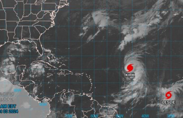 What’s going on with Hurricane Kirk, Tropical Storm Leslie and that system in the Gulf?