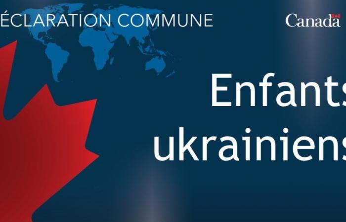 Joint Ministerial Statement by Canada and France on Ukrainian Children