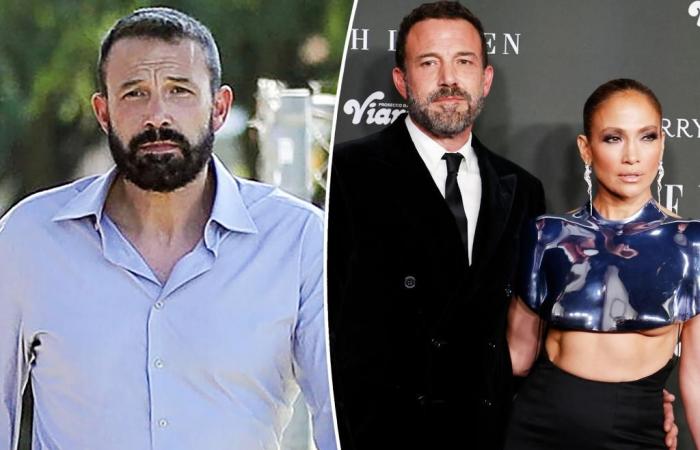 Ben Affleck debuts freshly dyed beard amid Jennifer Lopez divorce