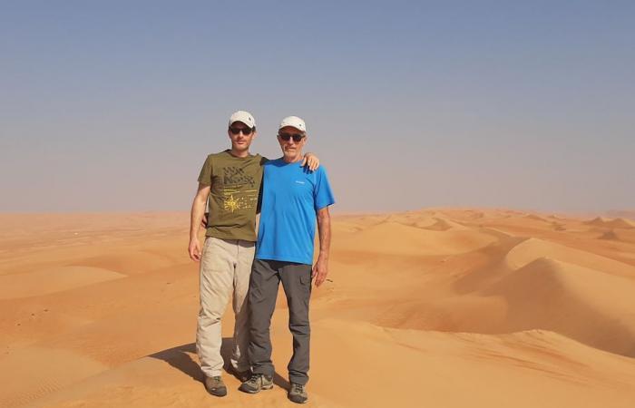 Adventurer at 76 and suffering from Alzheimer’s, he leaves with his son for Oman to make a film about his last journey