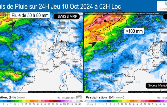 wind at more than 120 km/h in the west of France?