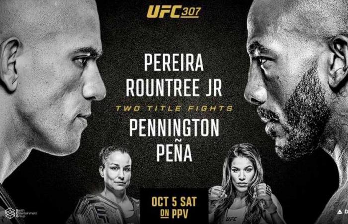 UFC 307 – Pereira vs. Rountree Jr.: All results