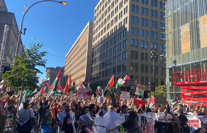 [PHOTOS] Demonstration in Montreal to commemorate a year of resistance to the conflict in Gaza