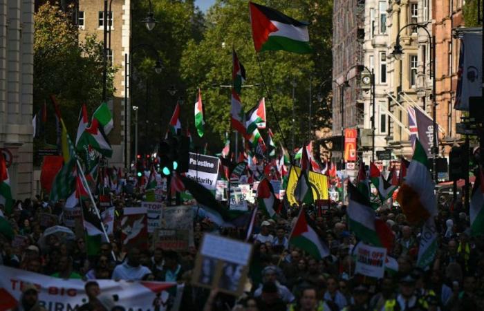 Thousands march in London in support of Gaza