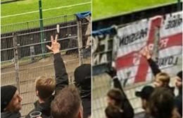 the derby between the Beverenois and Lokeren in D1B degenerates