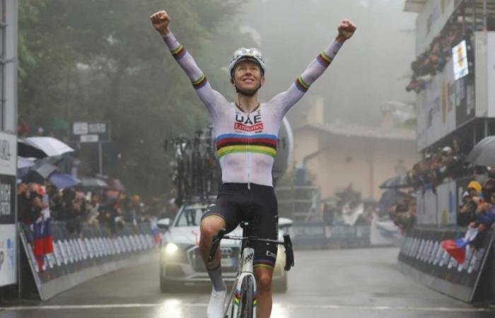 Cycling. Tour d’Émilie – Tadej Pogacar… his new show for his first in rainbow