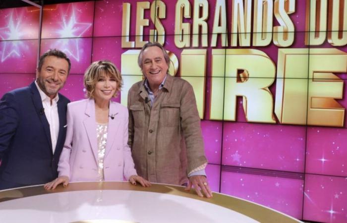 Philippe Lavil and Pascale Petit in the spotlight in Les Grands du laughter with Bernard Montiel and Karen Cheryl