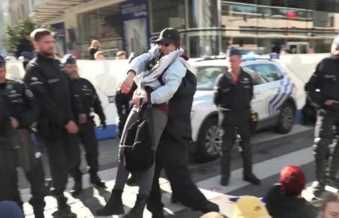 Greta Thunberg arrested in Brussels during a demonstration