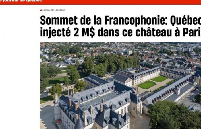 when a Quebec newspaper places the Château de Villers-Cotterêts in Paris