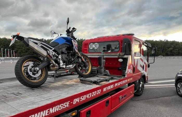 Haute-Savoie. A motorcycle intercepted at 173 km/h on the A40