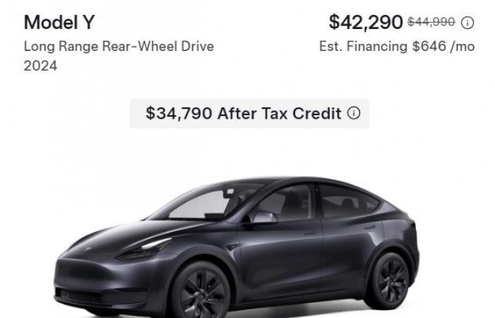 Model Y inventory discounts bring its price down to under $35,000 with the tax credit