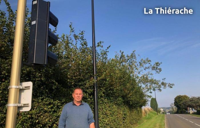 road safety: the paving stones of Thenailles are over! 3 lights were installed instead.