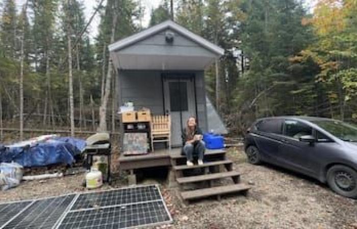 “It does me a lot of good”: she escapes the stress of the city to live in the forest in 96 square feet