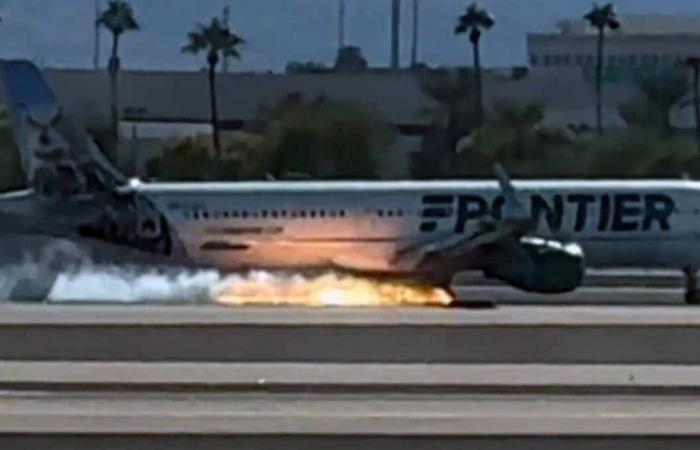 ON VIDEO | A plane on fire upon landing